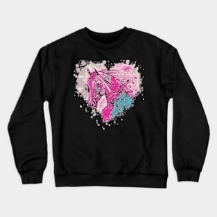 The Valintine Horse Art dsign Crewneck Sweatshirt